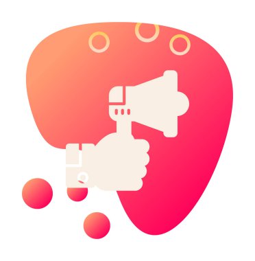 hoparlör, megafon simgesi. vektör çizim.  