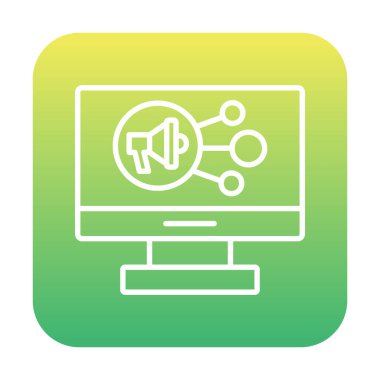 vektör Sosyal Ortam simgesi illüstrasyonu                