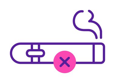 Yasak puro sigara içmek yasak ikon vektör resimleme tasarımı yasak 