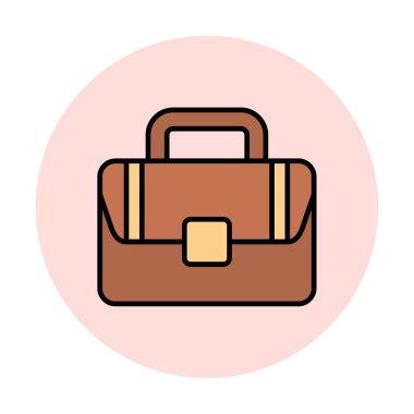 Çanta. Web simgesi basit illüstrasyon