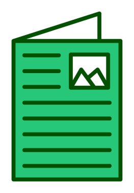 Broşür simgesi vektör illüstrasyonu