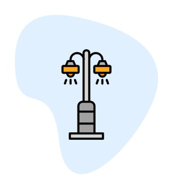 Sokak lambası. Web simgesi basit illüstrasyon 