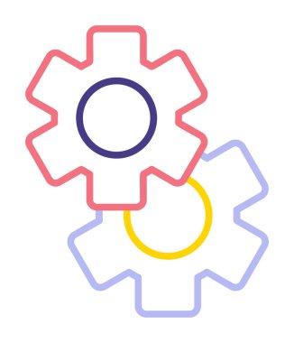 Gears'ı web simgesi, vektör çizim 