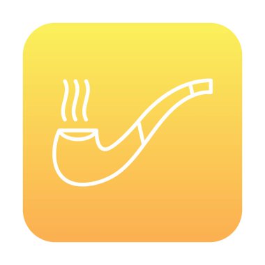 tütün tüttürme çubuğu simgesi, vektör illüstrasyonu