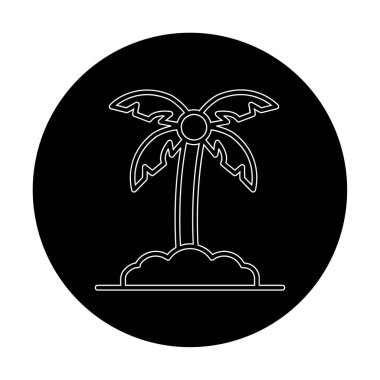 palmiye ağacı kutsal kişilerin resmi, vektör çizim