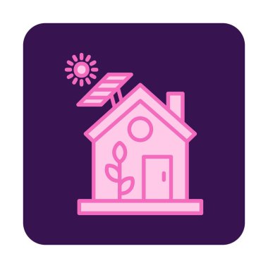 Eco house simge vektör çizim