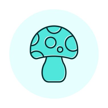 Mantar. Web simgesi basit illüstrasyon