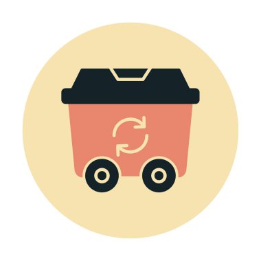 Çöp vektörü simgesi geri dönüşüm işareti