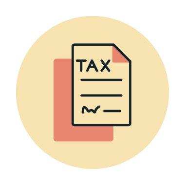 vergi formu simgesi beyaz arka plan üzerinde 