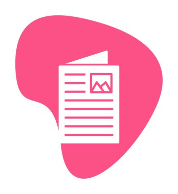 Broşür simgesi vektör illüstrasyonu