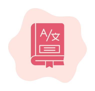 sözlük modern simgesinin vektör illüstrasyonu                               