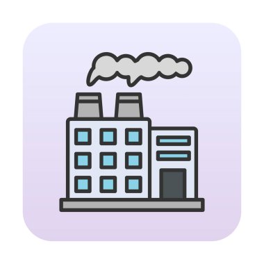 Factory icon, vector illustration simple design