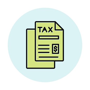 vergi ödeme ikonu vektör illüstrasyonu