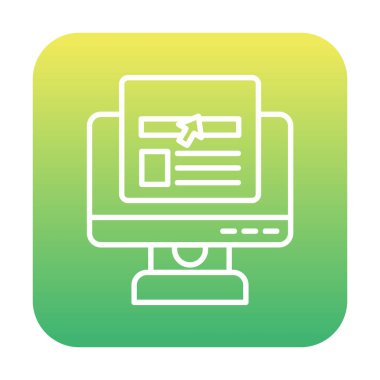 çevrimiçi haber simgesi vektör illüstrasyonu               