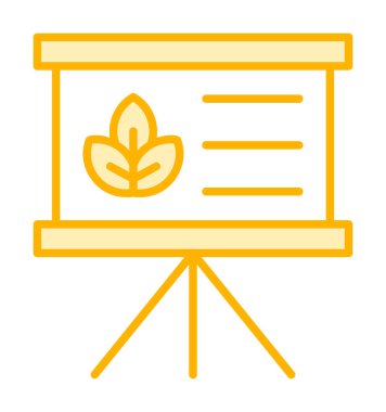 Yapraklı sunum tahtası, vektör illüstrasyonu