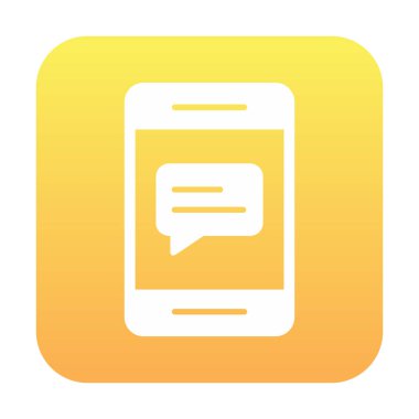 Sohbet düz simgesi, vektör illüstrasyonu