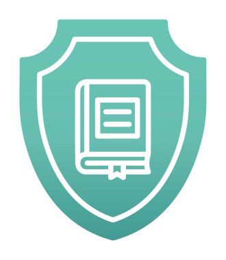 Kitap simgesini, basit biçimi, vektör illüstrasyonunu koru 