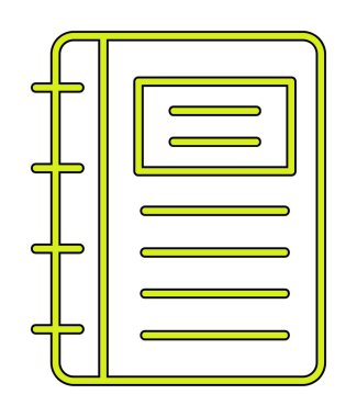 Not defteri web simge vektör çizim