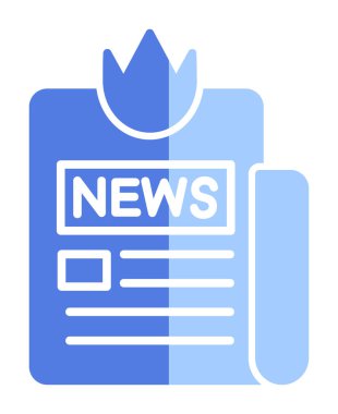 Son dakika haberi. Web simgesi basit illüstrasyon                               