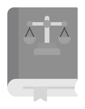 Hukuk kitabı. Web simgesi basit illüstrasyon 