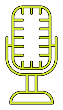 mikrofon web simge vektör çizim 
