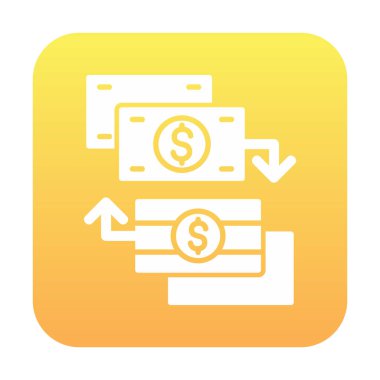 para değişimi simgesi, vektör illüstrasyonu 