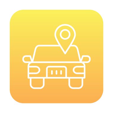 Araba Konumu ikon vektör illüstrasyonu                      