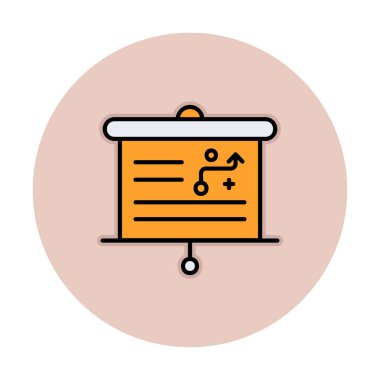 Basit Strateji simgesi, vektör illüstrasyonu