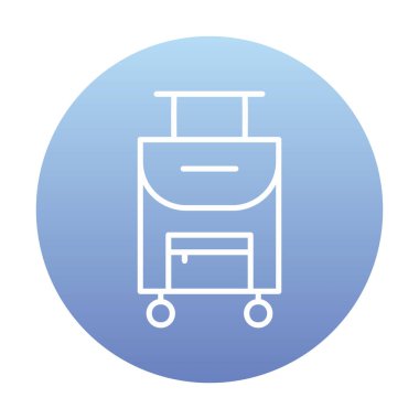 Bavul seyahat çantası ikonu. Bagaj kavramı                                   