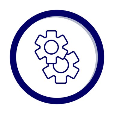 Gears'ı web simgesi, vektör çizim 
