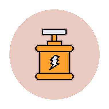 Basit düz patlama simgesi, vektör illüstrasyonu