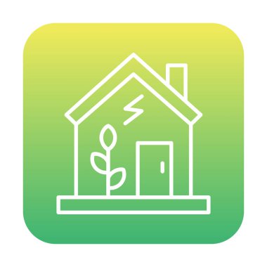 vector illustration of Green house icon 