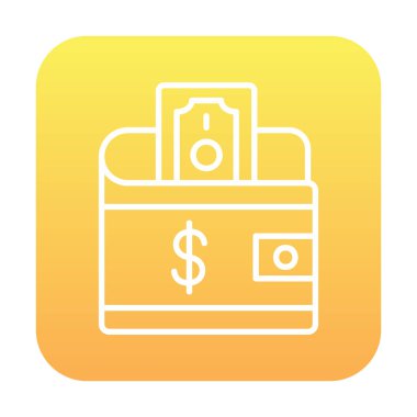 Dolar işareti simgesi tasarımı olan cüzdan