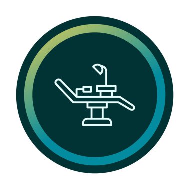 Dişçi Sandalyesi vektör illüstrasyonu, simge ögesi arkaplanı                