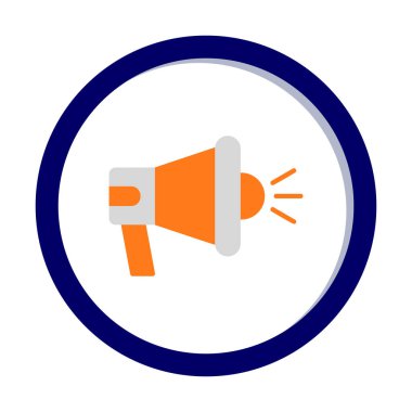 hoparlör, megafon simgesi. vektör çizim.  