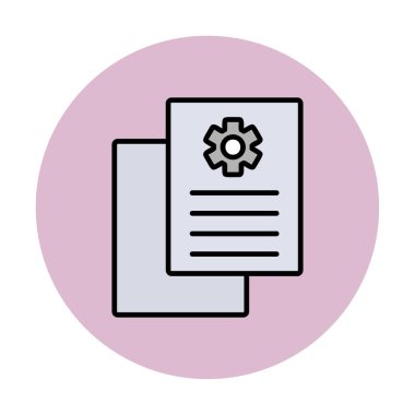 Çalışma Raporu. Web simgesi basit illüstrasyon