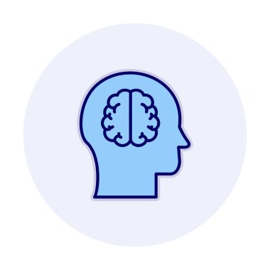 beyin ikonu vektör çizimi tasarımı