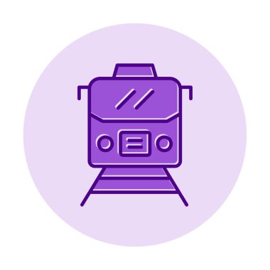 tren simgesi, vektör illüstrasyonu 