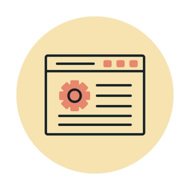 Ağ ayarı. Web simgesi basit illüstrasyon 