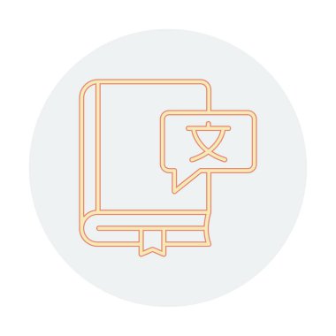 çevirmen sözlük vektör illüstrasyonu 