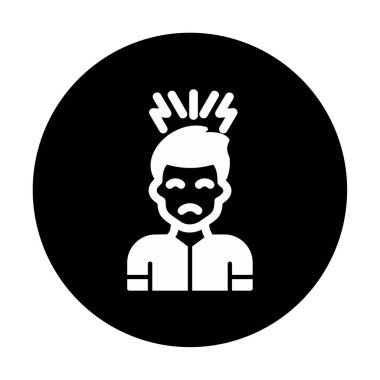 stresli kişi simgesi, vektör illüstrasyonu basit tasarım