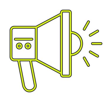 hoparlör, megafon simgesi. vektör çizim.  