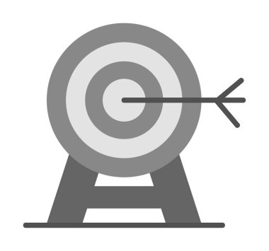 Düz hedef hedef ikonu vektör olarak. logotype