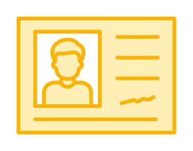 Tanımlama kartı vektör illüstrasyonu