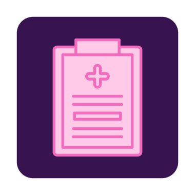 Tıbbi Kayıtlar ikonu. Basit resimleme                                 