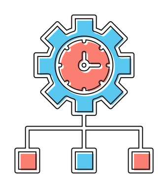 vector illustration of Time Management modern icon                       