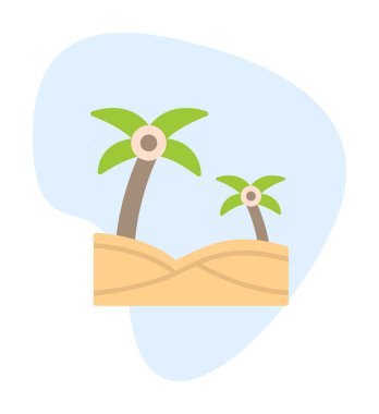 plaj simgesi vektörü beyaz arkaplanda izole edildi