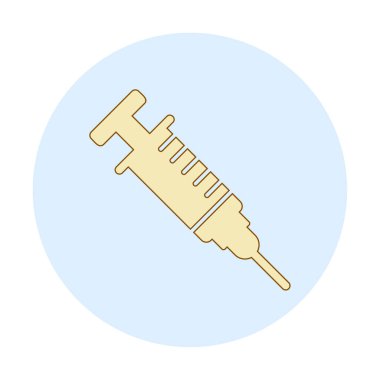 Enjeksiyon şırınga simgesi, vektör illüstrasyonu 