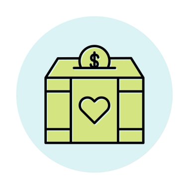 Charity Kutu vektör simgesi 