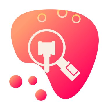 Büyütücü cam çizgi simgesi, arama konsepti